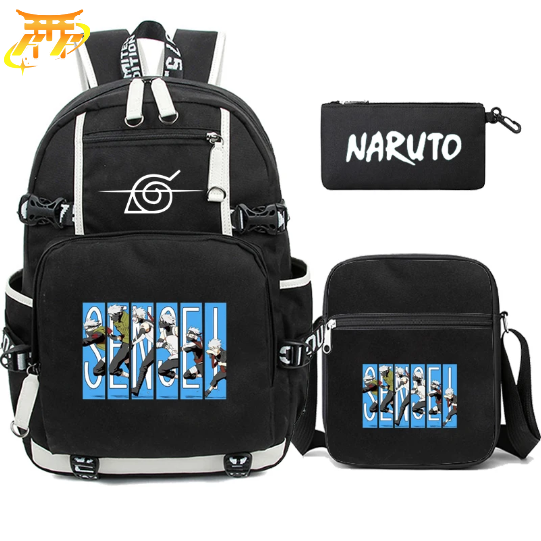 Cartable avec Trousse et Sacoche Kakashi - Naruto Shippuden™