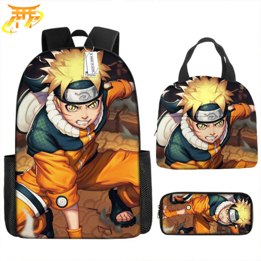 Cartable avec Trousse et Sacoche Naruto 1ère Forme - Naruto Shippuden™