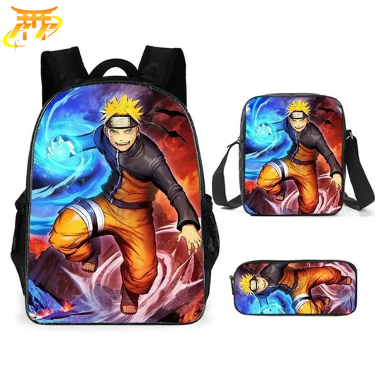 Cartable avec Trousse et Sacoche Naruto Rasengan - Naruto Shippuden™