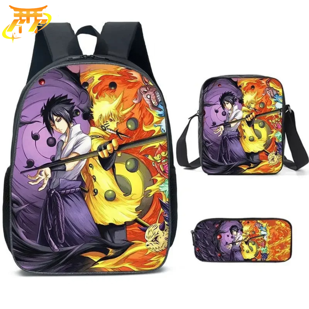 Cartable avec Trousse et Sacoche Sasuke x Naruto Rikudo Sennin - Naruto Shippuden™