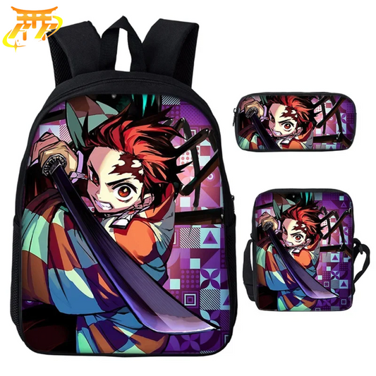 Cartable avec Trousse et Sacoche Tanjiro Kamado - Demon Slayer™