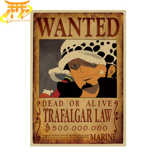 Poster Wanted Trafalgar D. Law  - One Piece
