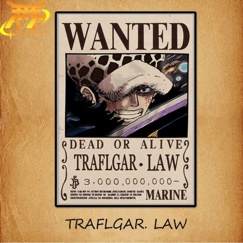 poster-wanted-trafalgar-d-water-law-one-piece™