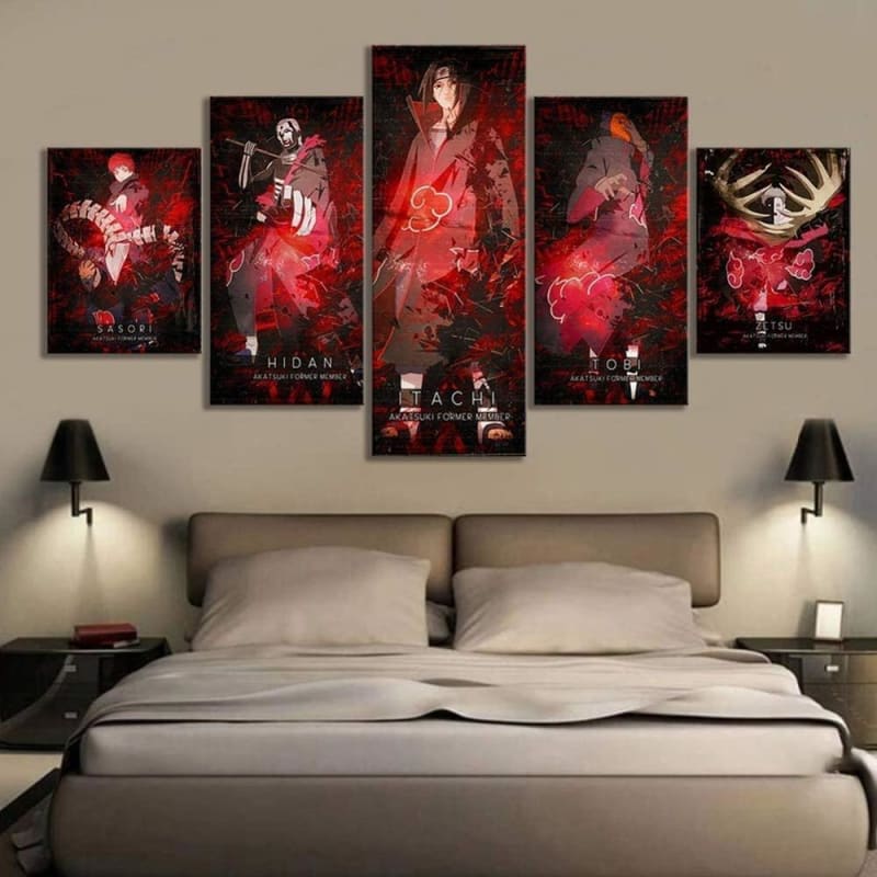 tableau-naruto-akatsuki-itachi-tobi-obito-zetsu-hidan-sasori-salon-décoration-cadre